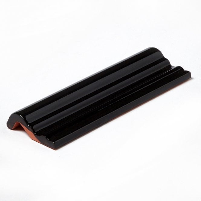 Metro Black 5cm x 15cm Dado Border Tile