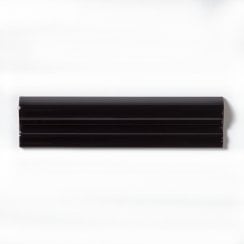 Metro Black 5cm x 20cm Dado Border Tile