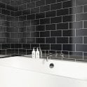 Metro Brick Flat Black 10cm x 20cm Wall Tile