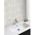 Metro Brick Flat Stone Effect Blanco 7.5cm x 15cm Wall Tile