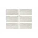 Metro Brick Flat Stone Effect Blanco 7.5cm x 15cm Wall Tile