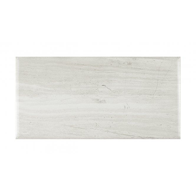 Metro Brick Flat Stone Effect Blanco 7.5cm x 15cm Wall Tile