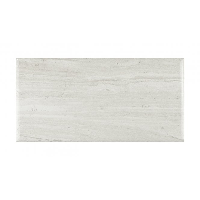 Metro Brick Flat Stone Effect Blanco 7.5cm x 15cm Wall Tile