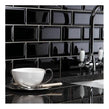 Metro Brick Gloss Black 10cm x 20cm Wall Tile