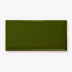 Metro Brick Gloss Bottle Green 10cm x 20cm Wall Tile