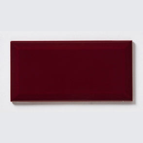 Metro Brick Gloss Burgundy 10cm x 20cm Wall Tile