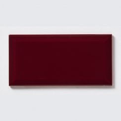 Metro Brick Gloss Burgundy 10cm x 20cm Wall Tile