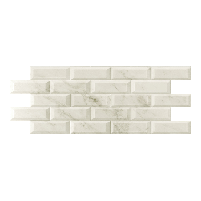 Ribesalbes Ceramica Metro Brick Gloss Calacatta Beige 10cm x 30cm Wall Tile