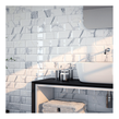 Metro Brick Gloss Calacatta Gris 10cm x 30cm Wall Tile