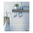Metro Brick Gloss Cloud Grey 10cm x 20cm Wall Tile