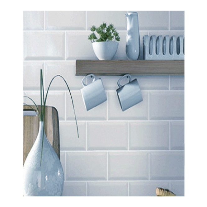 Metro Brick Gloss Cloud Grey 10cm x 20cm Wall Tile