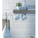 Metro Brick Gloss Cloud Grey 10cm x 20cm Wall Tile