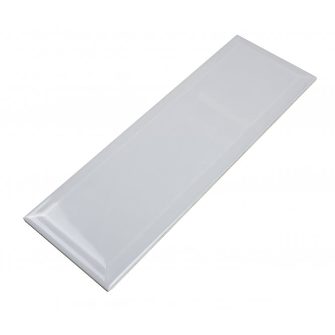 Metro Brick Gloss Cloud Grey 10cm x 30cm Wall Tile