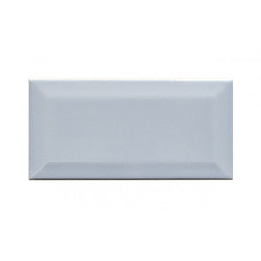 Metro Brick Gloss Cloud Grey 7.5cm x 15cm Wall Tile