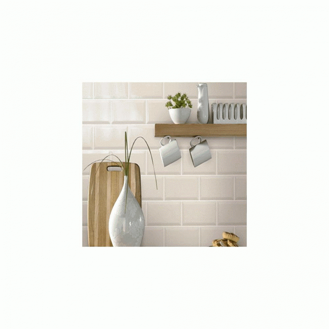 Metro Brick Gloss Cream 10cm x 20cm Wall Tile