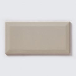 Metro Brick Gloss Dark Cream 10cm x 20cm Wall Tile