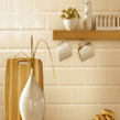 Metro Brick Gloss Dark Cream 10cm x 20cm Wall Tile
