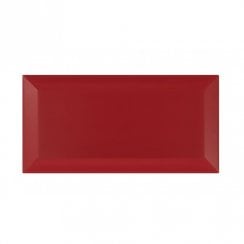 Metro Brick Gloss Dark Red 10cm x 20cm Wall Tile