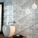Ribesalbes Ceramica Metro Brick Gloss Forest Gris 10cm x 30cm Wall Tile