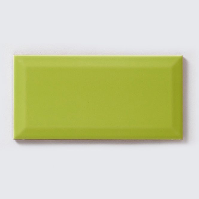 Metro Brick Gloss Lime 10cm x 20cm Wall Tile