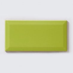 Metro Brick Gloss Lime 10cm x 20cm Wall Tile