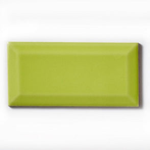 Metro Brick Gloss Lime 7.5cm x 15cm Wall Tile