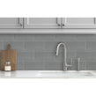 Metro Brick Gloss Medium Grey 10cm x 20cm Bevelled Wall Tile
