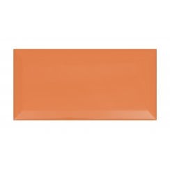 Metro Brick Gloss Orange 10cm x 20cm Wall Tile