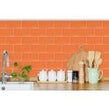 Metro Brick Gloss Orange 10cm x 20cm Wall Tile
