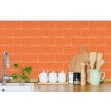 Metro Brick Gloss Orange 10cm x 20cm Wall Tile