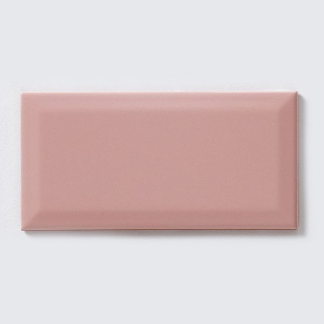 Metro Brick Gloss Pastel Pink 10cm x 20cm Wall Tile