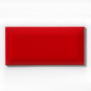 Metro Brick Gloss Red 7.5cm x 15cm Wall Tile