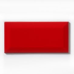 Metro Brick Gloss Red 7.5cm x 15cm Wall Tile