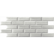 Metro Brick Gloss Travertino Gris 10cm x 30cm Wall Tile