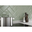 Metro Brick Gloss Wild Sage 10cm x 20cm Wall Tile