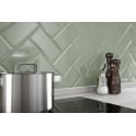 Metro Brick Gloss Wild Sage 10cm x 20cm Wall Tile