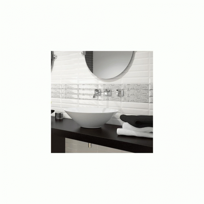 Metro Brick Matt White 10cm x 30cm Wall Tile