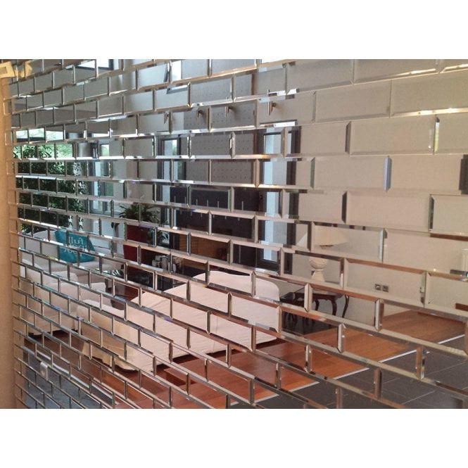 Metro Brick Mirror 5mm 7.5cm x 30cm Wall Tile