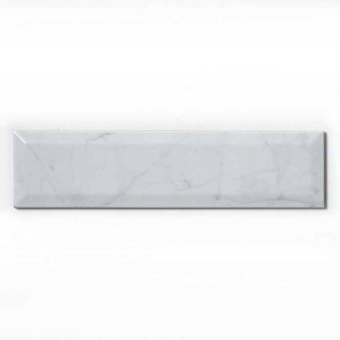 Equipe Metro Carrara Gloss 7.5cm x 30cm Wall Tile