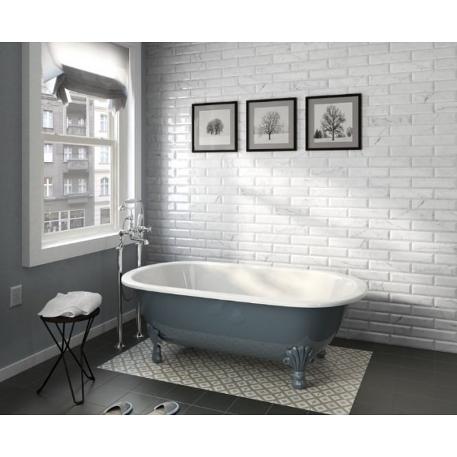 Equipe Metro Carrara Matt 7.5cm x 30cm Wall Tile