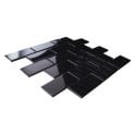 Metro Flat Gloss Black 29.55cm x 29.1cm (4.5cm x 9.5cm) Mosaic Tile