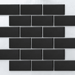 Metro Flat Gloss Black 29.55cm x 29.1cm (4.5cm x 9.5cm) Mosaic Tile