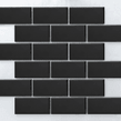 Metro Flat Gloss Black 29.55cm x 29.1cm (4.5cm x 9.5cm) Mosaic Tile