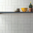 Metro Flat Gloss White 10cm x 20cm Wall Tile