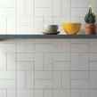 Metro Flat Gloss White 10cm x 20cm Wall Tile