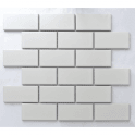 Metro Flat Gloss White 29.55cm x 29.1cm (4.5cm x 9.5cm) Mosaic Tile