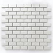 Metro Flat Gloss White 30cm x 30cm (2.3cm x 4.8cm) Mosaic Tile