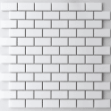 Metro Flat Matt White 30cm x 30cm (2.3cm x 4.8cm) Mosaic Tile