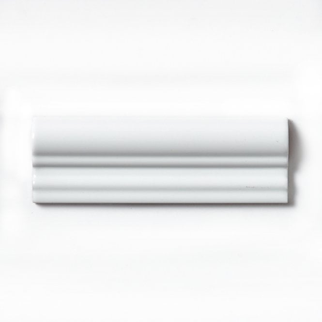 Metro White 5cm x 15cm Dado Border Tile