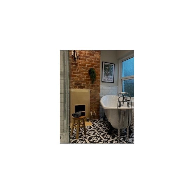 Metro White 5cm x 20cm Dado Border Tile